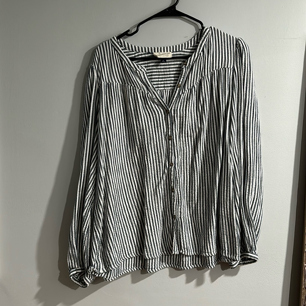 Striped button down shirt
